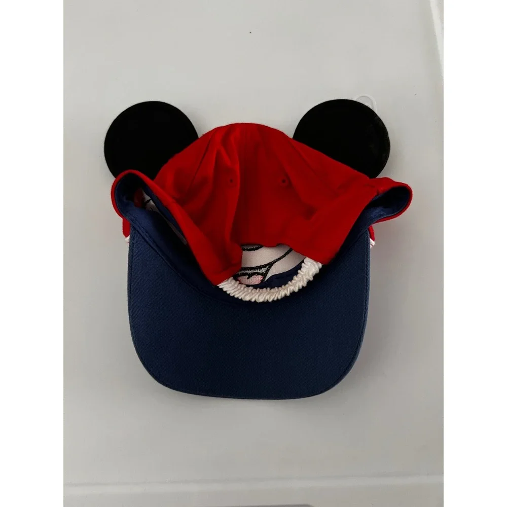 Disney Parks Mickey Mouse Infant Baseball Cap Red White Blue 3D Ears Hat 49-52cm